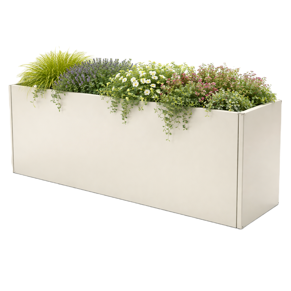 Powder-coated Metal Planter 1200 x 400 x 400 mm