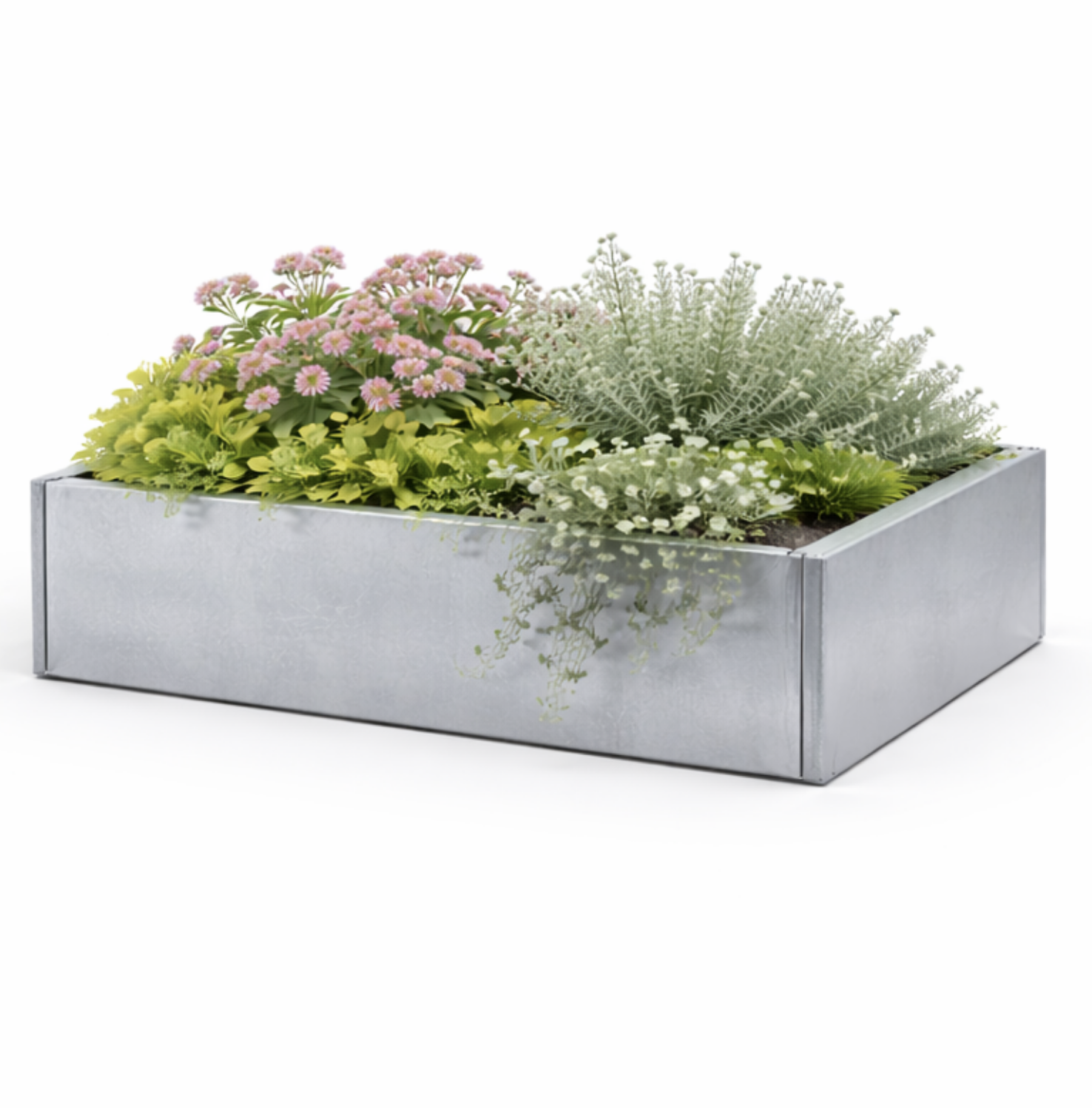 Galvanised Metal Planter 700 x 400 x 350 mm (photo)