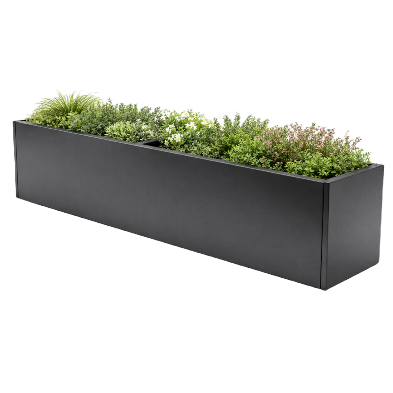 Powder-coated Metal Planter 1800 x 500 x 500 mm