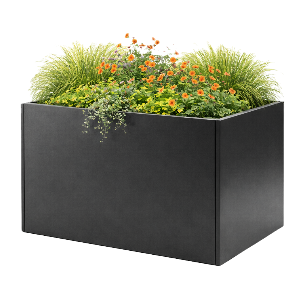 Powder-coated Metal Planter 900 x 600 x 500 mm