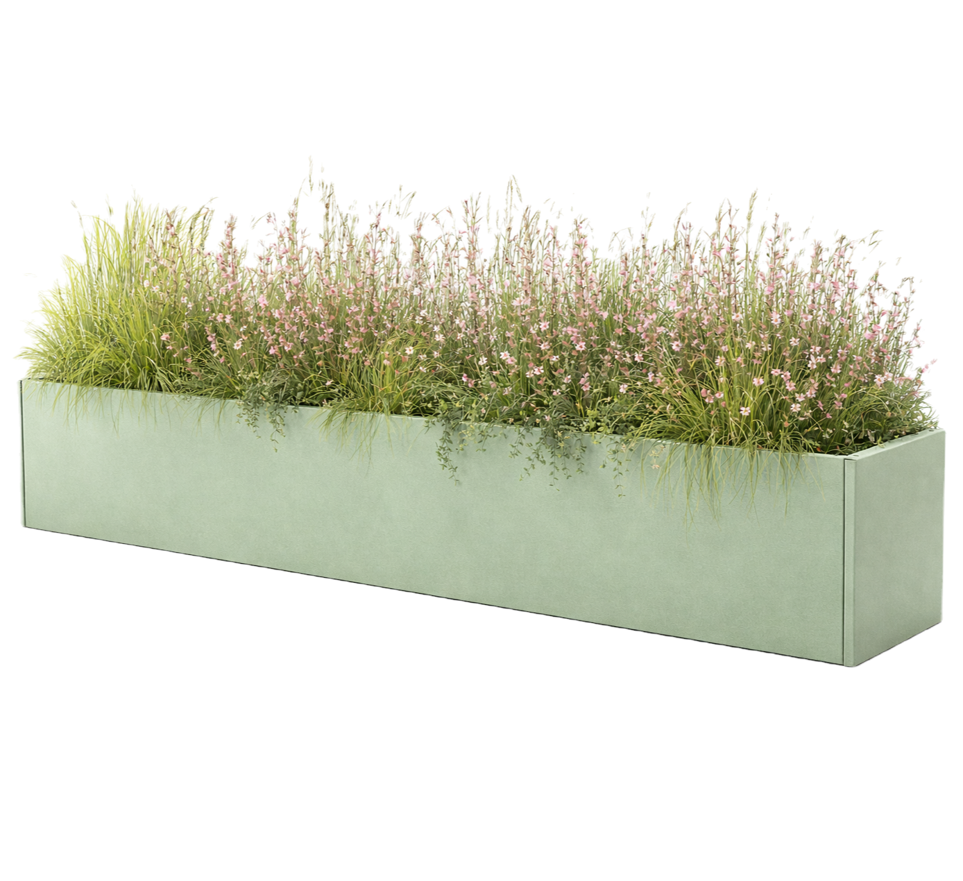 Powder-coated Metal Planter 1700 x 400 x 400 mm