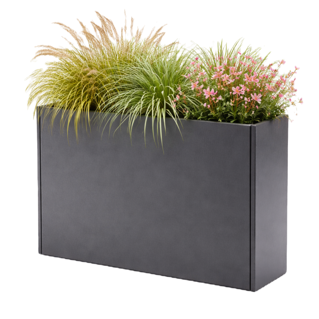 Powder-coated Metal Planter 800 x 450 x 600 mm