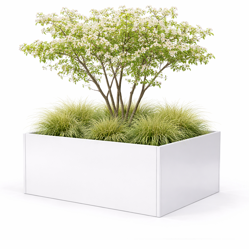 Powder-coated Metal Planter 1100 x 800 x 700 mm