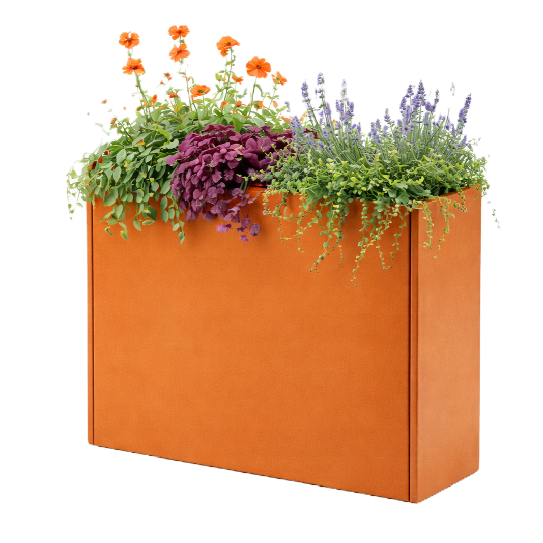 Powder-coated Metal Planter 900 x 300 x 600 mm
