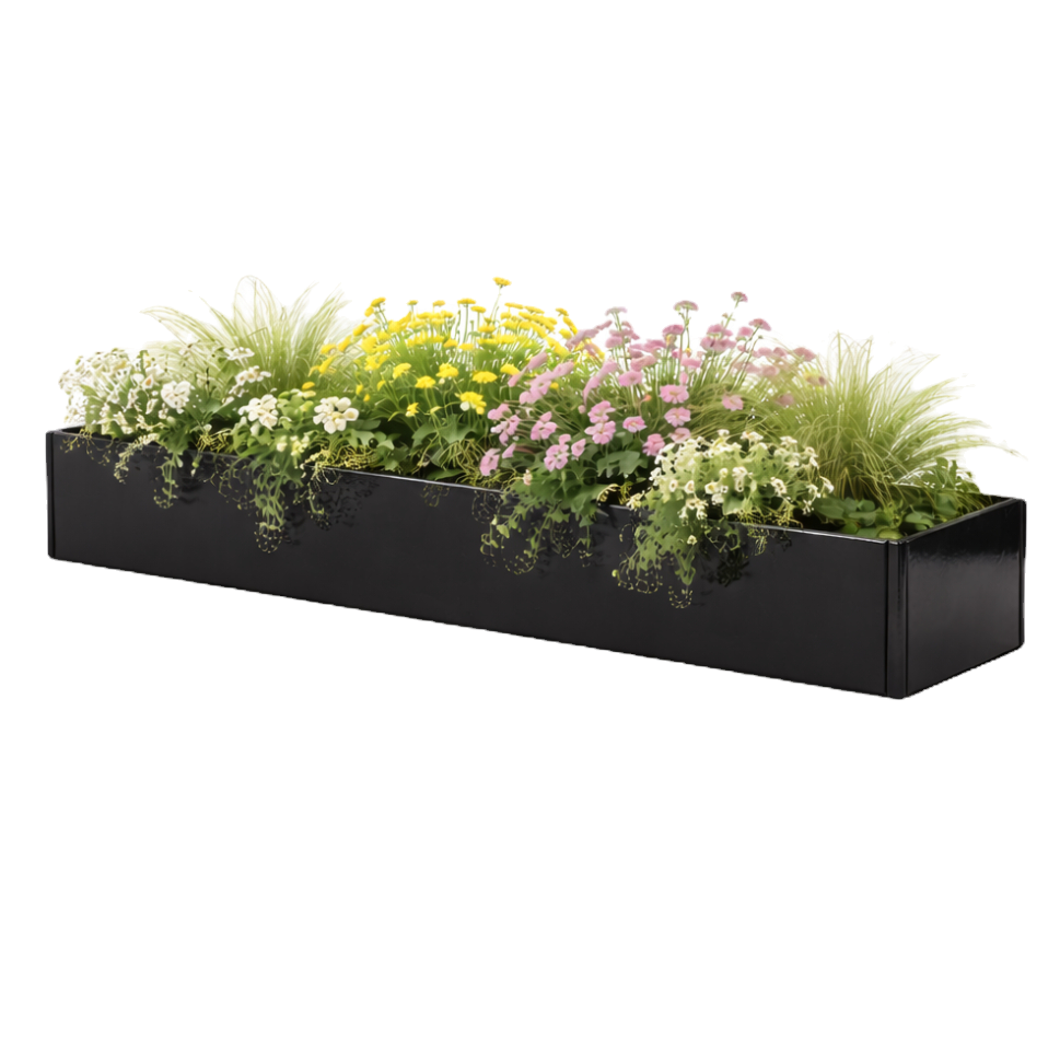 Powder-coated Metal Planter 2100 x 500 x 300 mm