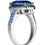 Miniatura: Anillo Aisalino de plata 925 con zafiro