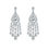Miniatura: Aretes Mintaka de plata con imitacion de diamante