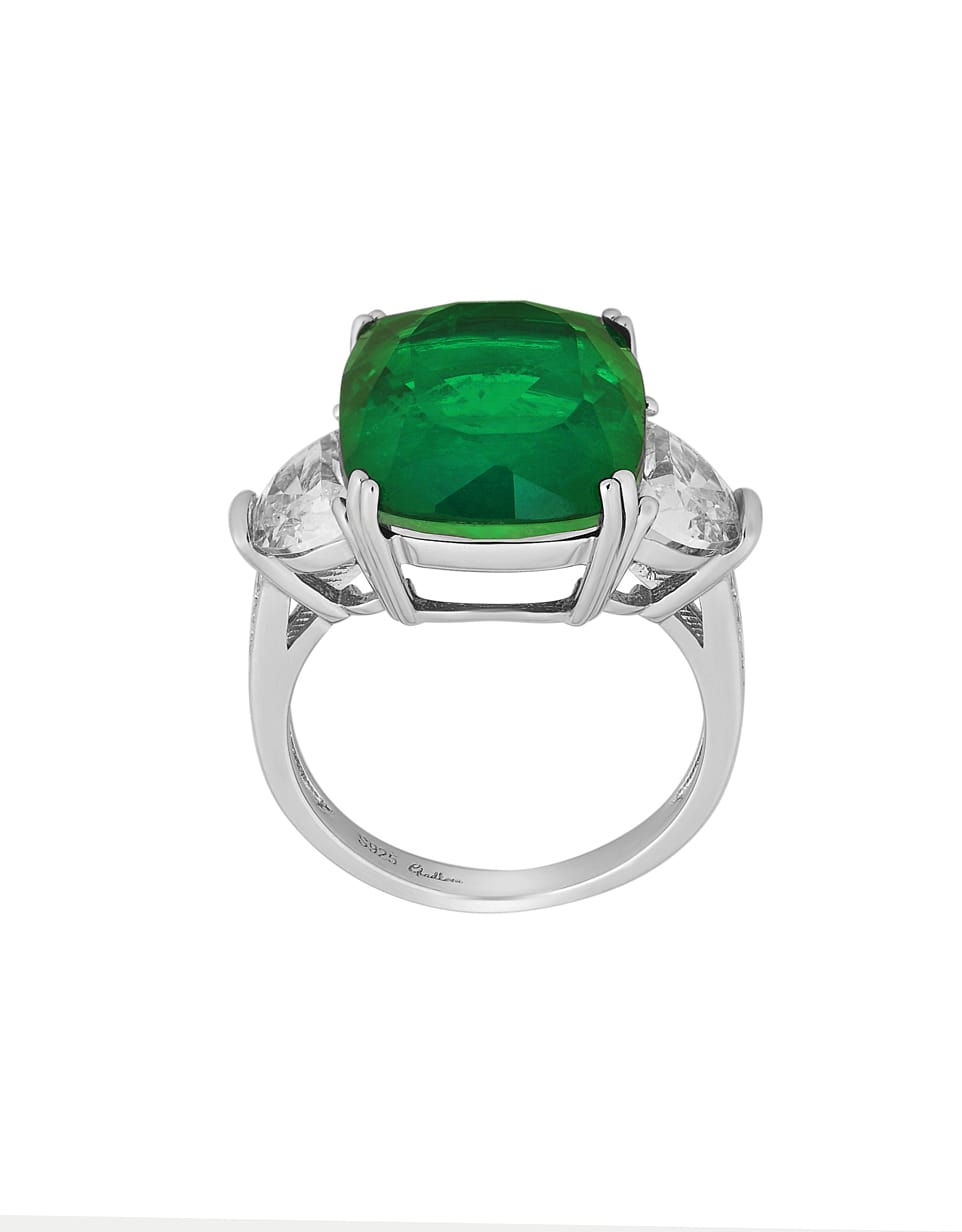 Miniatura: Anillo Cancer de plata 925 con esmeralda
