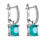 Miniatura: Aretes Nihal de plata con turmalina paraiba y zirconias