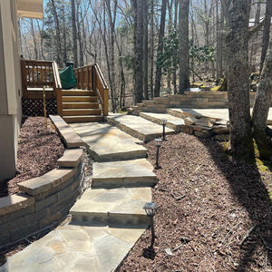 Stone Patio, Fire Pit & Walkway