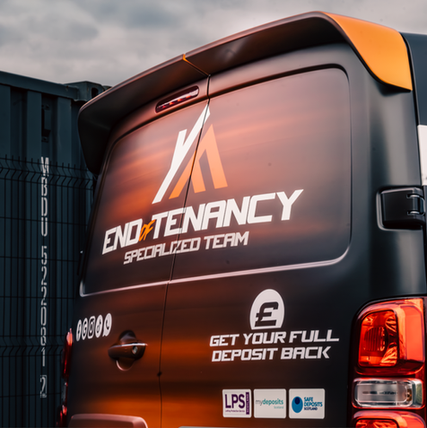 End Of Tenancy Full Wrap Orange Print Vivaro