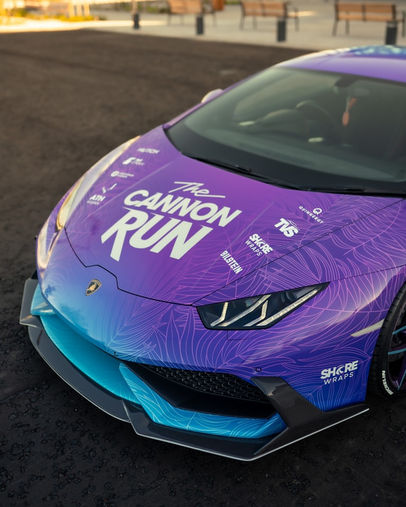 Lamborghini Full Wrap Blue and Purple
