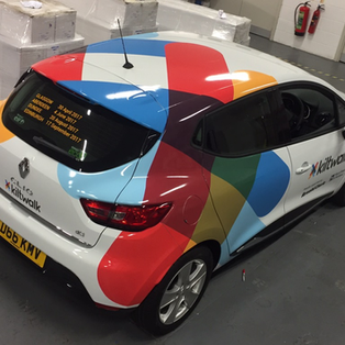Kiltwalk printed car wrap