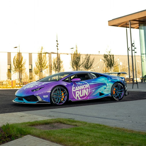 Lamborghini Full Wrap Blue and Purple
