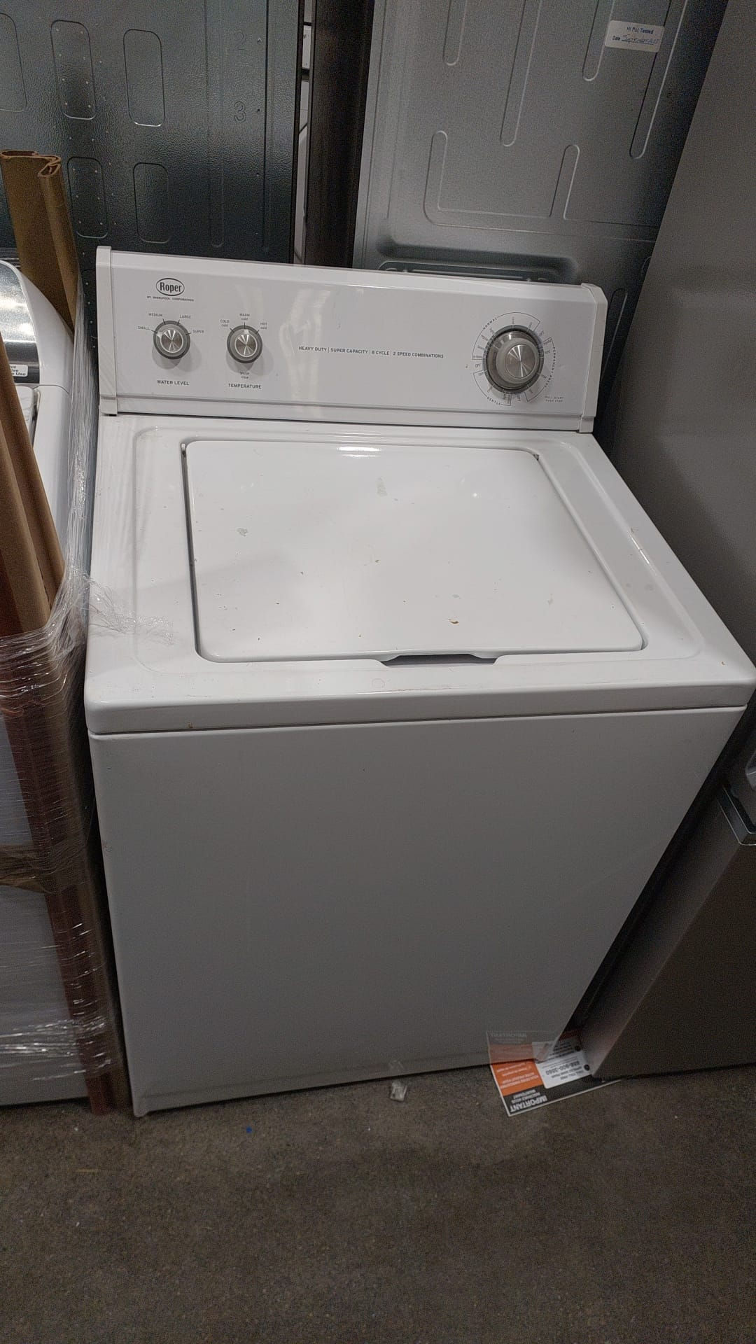 Washer - Roper Top Load - White - Used