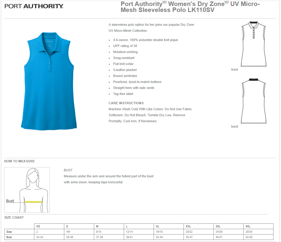 Thumbnail: PFCU Port Authority Ladies Sleeveless Polo