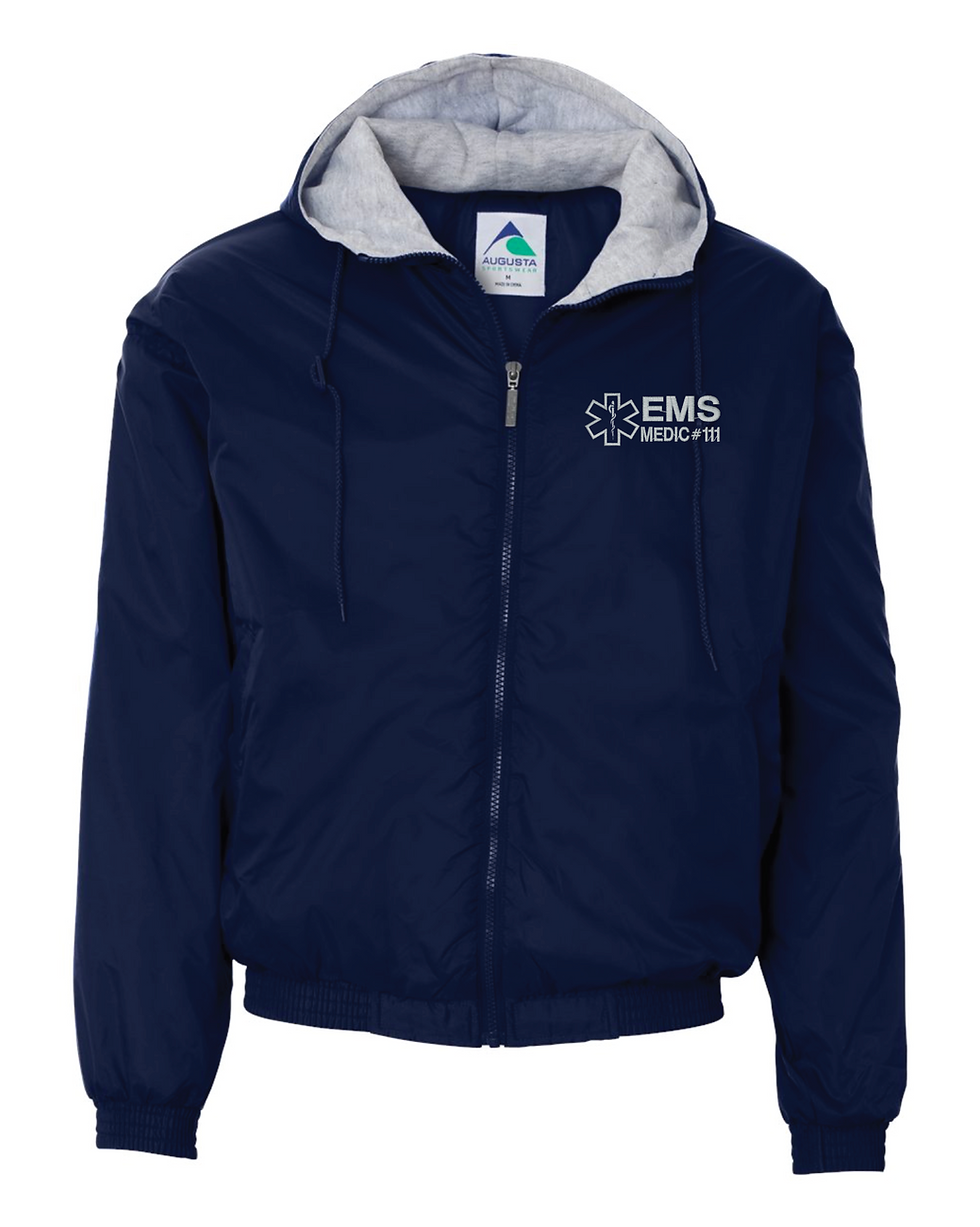Thumbnail: Rampart Navy Augusta Fleece Lined Hooded Jacket