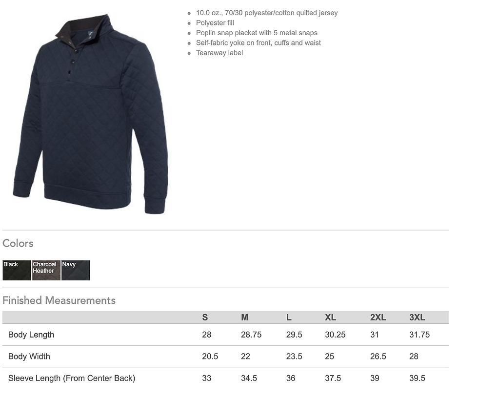 Thumbnail: PFCU Quilted Snap Pullover