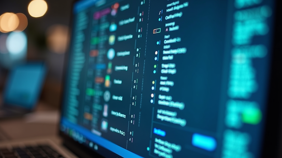 Eye-level view of a computer screen displaying organized healthcare data files