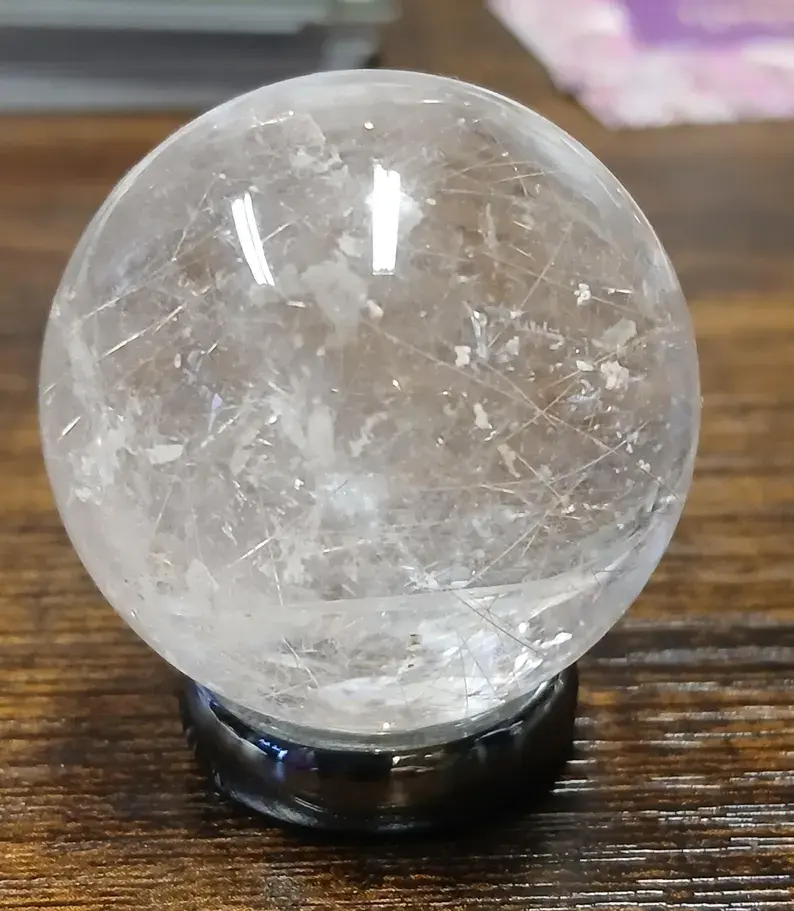 Rutilated Quartz-Sphere- 35 mm-Gift-Yourself-Friends-Family -Loved One
