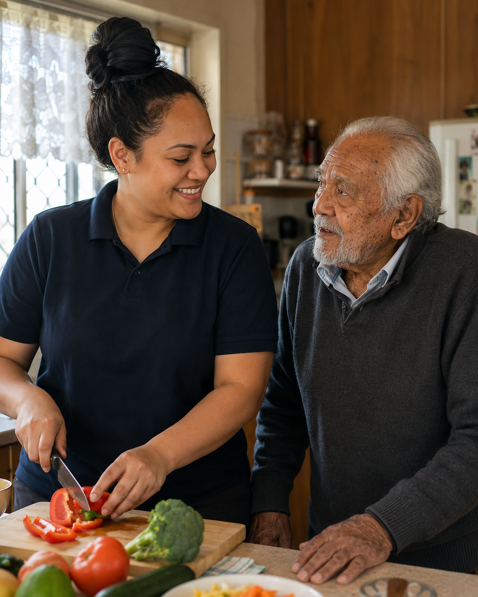 islander girl in kitchen aged care.png