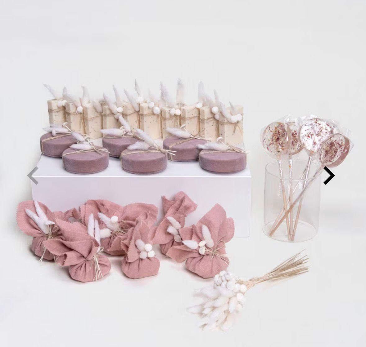 Bedankjes set roze met 27 bedankjes