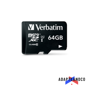 CARTE MEMOIRE SDHC VERBATIM CLASS 10 AVEC ADAPTATEUR ADAPTEANDCO