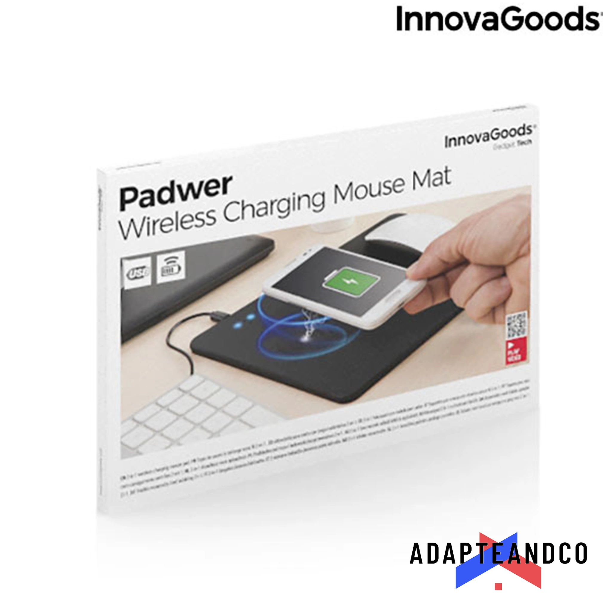 Thumbnail: Tapis de Souris avec Chargeur Sans Fil 2 sur 1 Padwer InnovaGoods Gadget Tech !