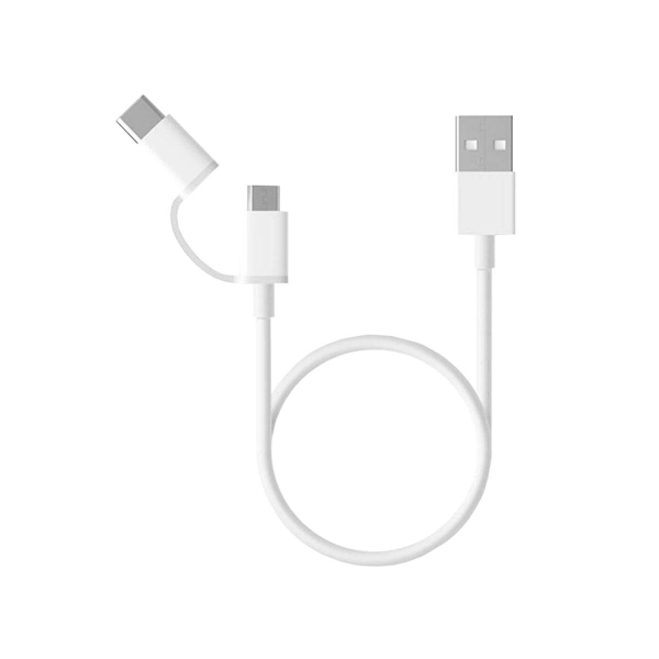 Cable USB 2 en 1 XIAOMI (Micro USB et USB Type C)