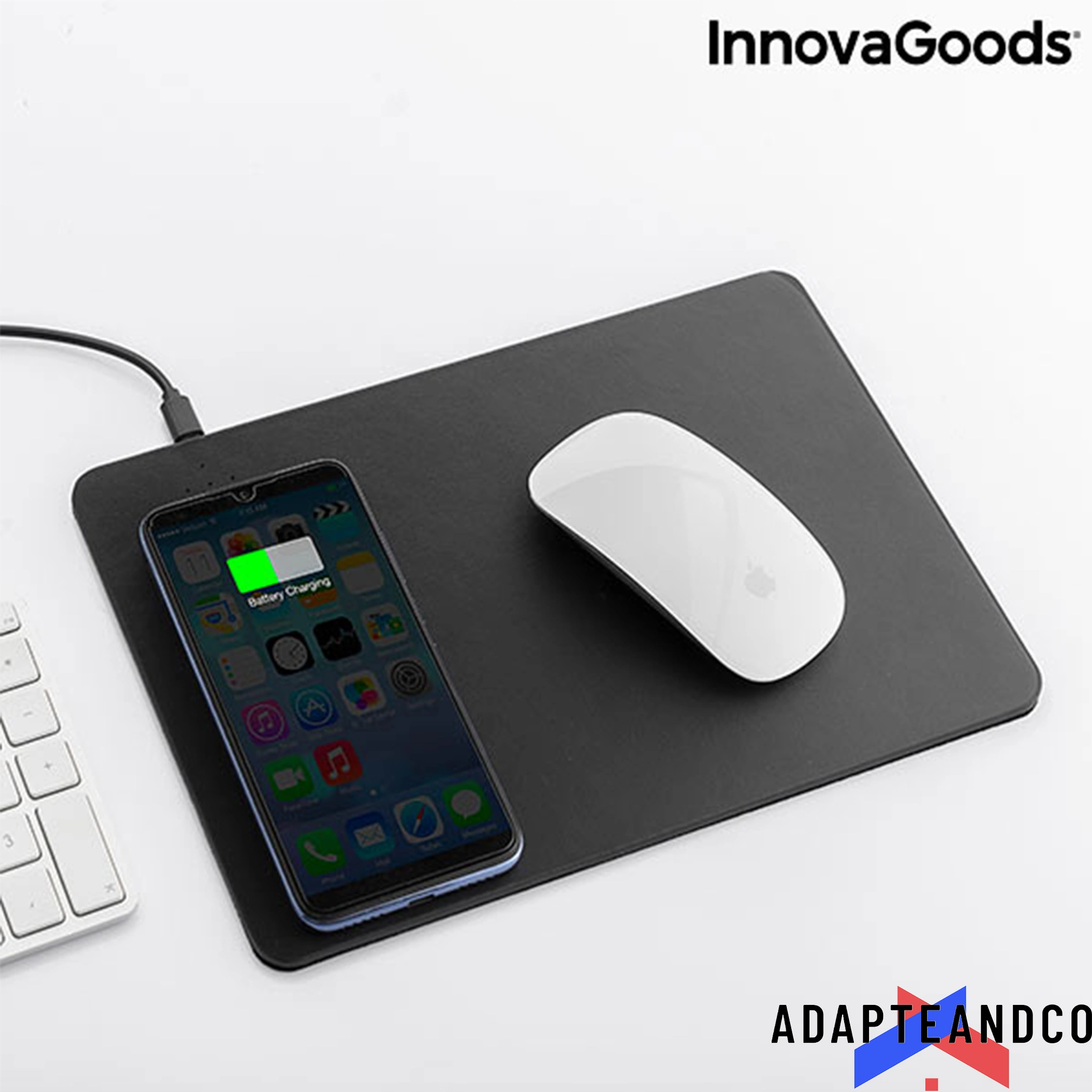 Thumbnail: Tapis de Souris avec Chargeur Sans Fil 2 sur 1 Padwer InnovaGoods Gadget Tech !