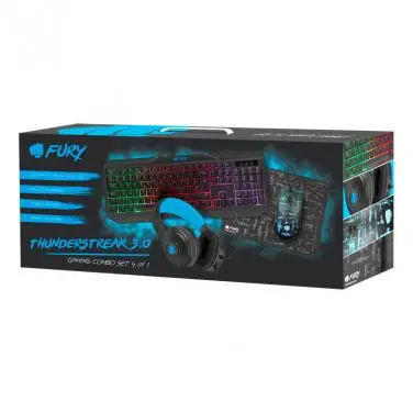 KIT GAMER FURY CLAVIER SOURIS TAPIS CASQUE