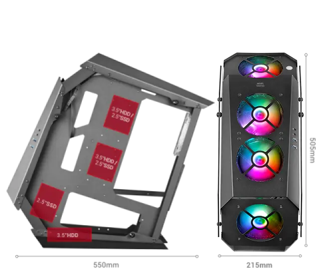 Boitier Tour  de jeu ATX Mars Gaming MC51