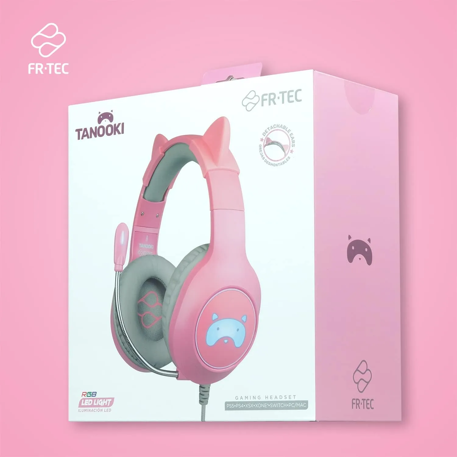 Casque de Jeu TANOOKI avec Oreilles de Chat Amovible