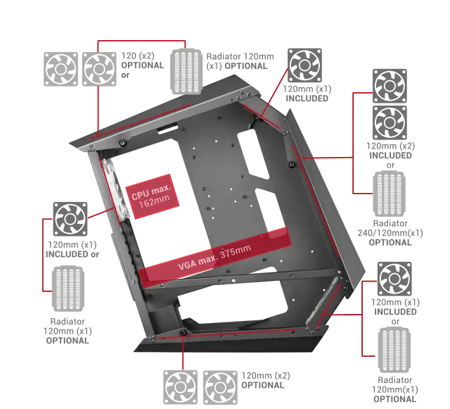 Boitier Tour  de jeu ATX Mars Gaming MC51