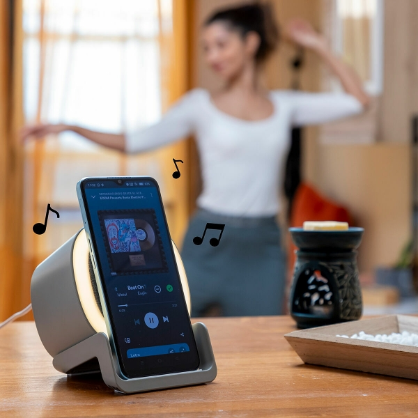 HAUT-PARLEUR CHARGEUR SANS-FIL AVEC LED INNOVAGOODS