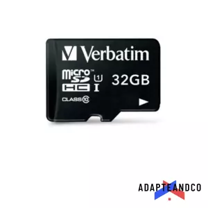 CARTE MEMOIRE SDHC VERBATIM CLASS 10 AVEC ADAPTATEUR ADAPTEANDCO