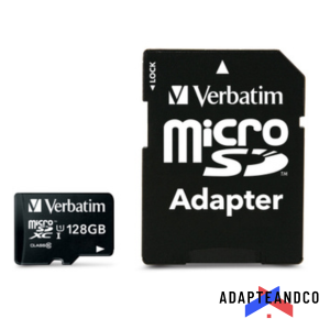 CARTE MEMOIRE SDHC VERBATIM CLASS 10 AVEC ADAPTATEUR ADAPTEANDCO