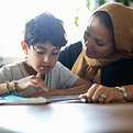 Child Studying Together