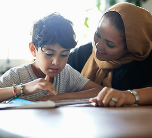 Child Studying Together
