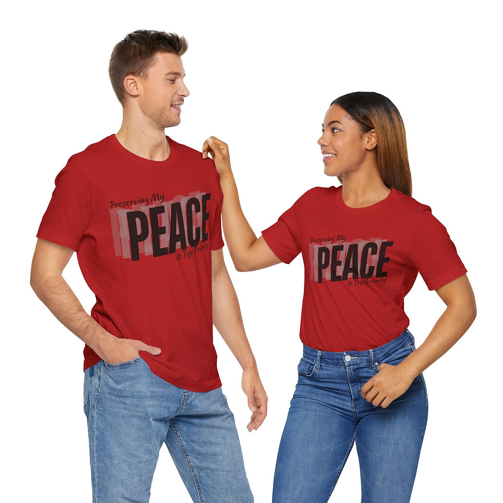 Thumbnail: "Preserving My PEACE Is Top Priority" Unisex Jersey Short Sleeve Tee