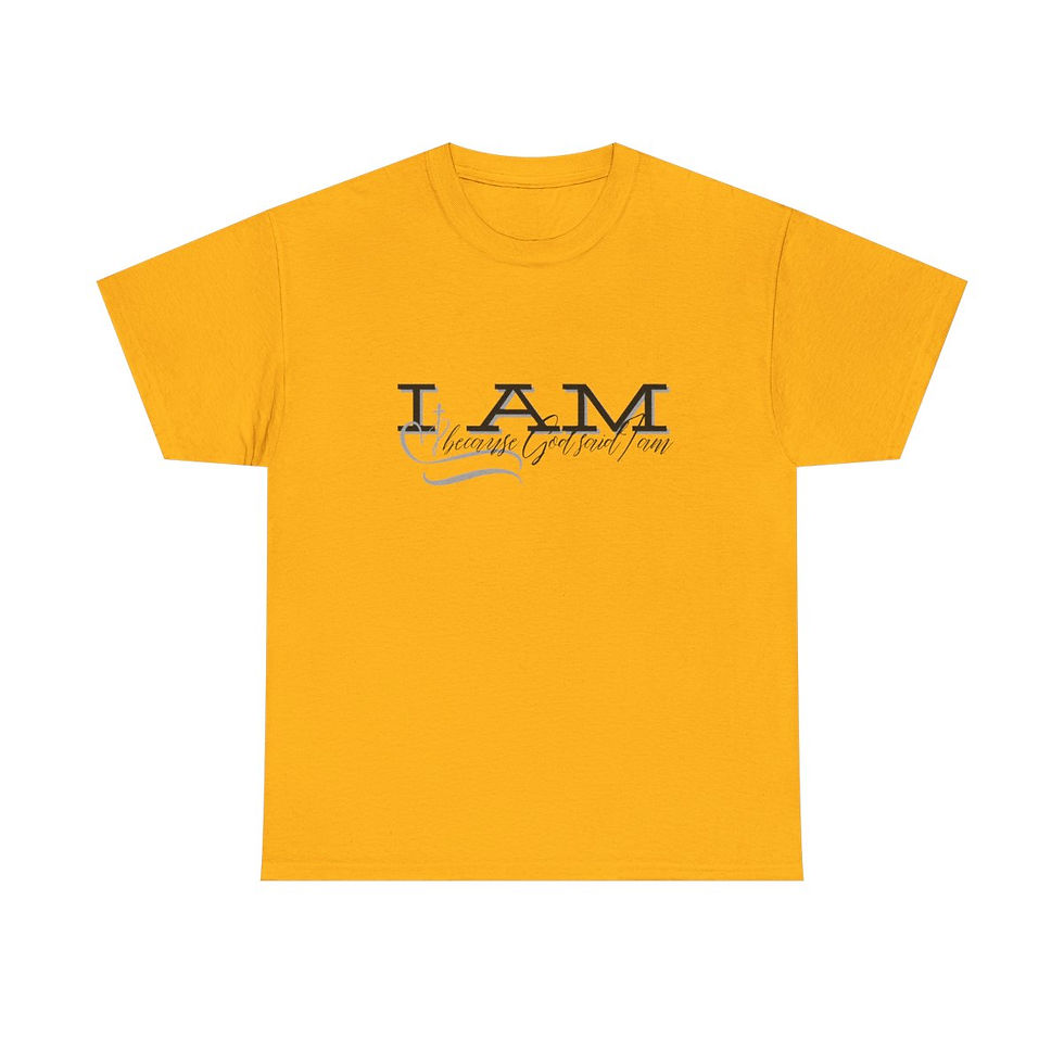 Thumbnail: DoctorKSD's 'I Am Because God Said I Am'  Heavy Cotton Tee