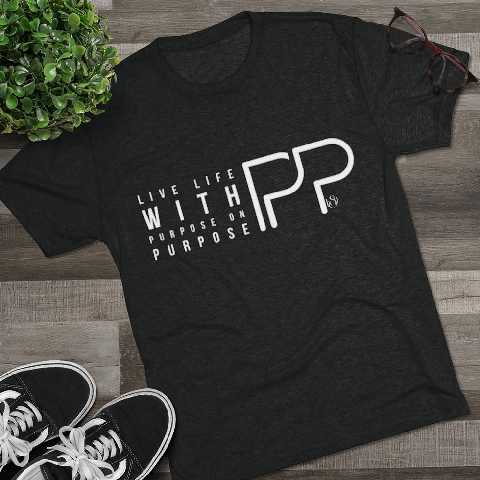 Thumbnail: DoctorKSD "Live Life With Purpose On Purpose" Unisex Tri-Blend Crew Tee
