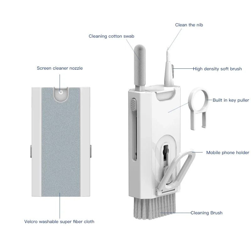 Thumbnail: 8-in-1 Keyboard & Electronics Cleaning Kit with Keycap Puller and Brush