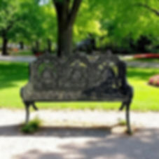 Victorian Style Cast Iron Art Nouveau Garden Bench