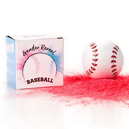 Pink-Baseball gender reveal items