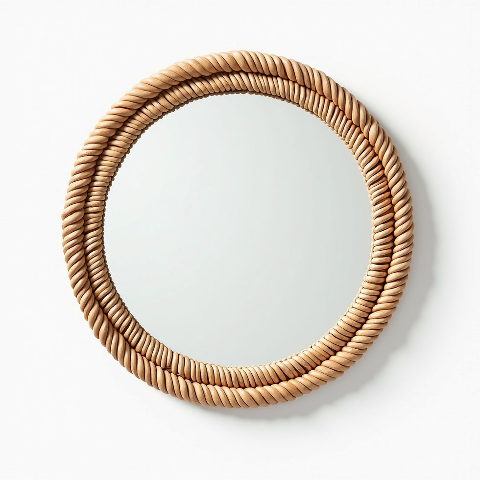 Miroir Cadre Rotin