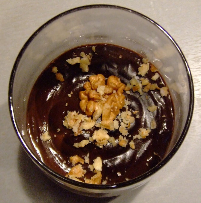 Crème dessert chocolat - noix