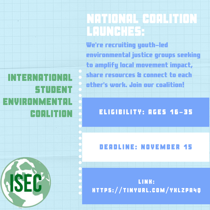 Call for Applications for Youth Organizations: National Climate Justice Coalitions