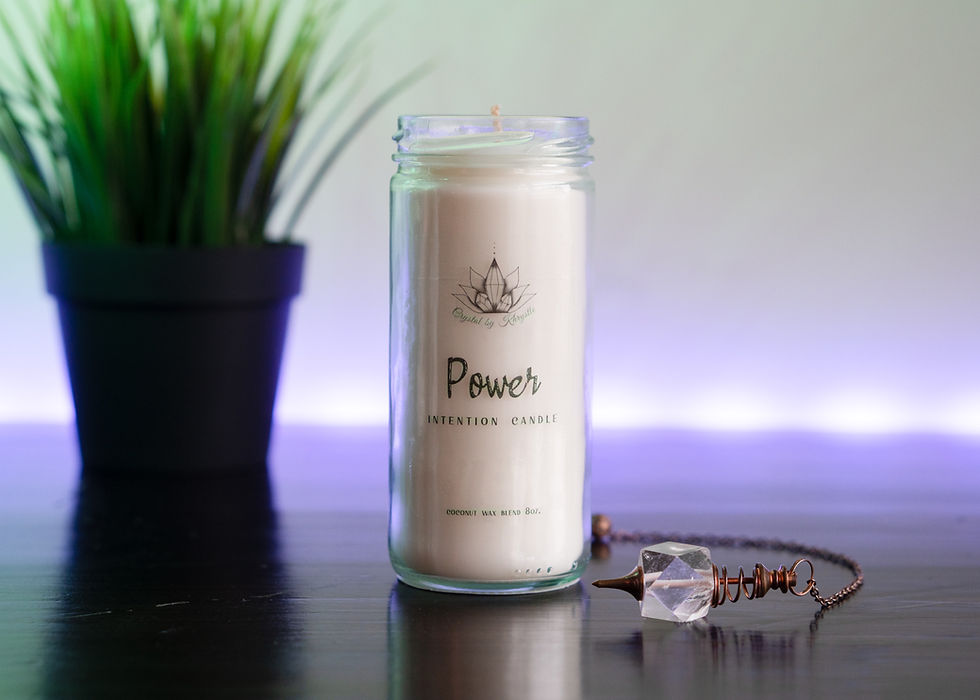 Thumbnail: Hidden Crystal Intention Candle - Love, Healing, Abundance, Power