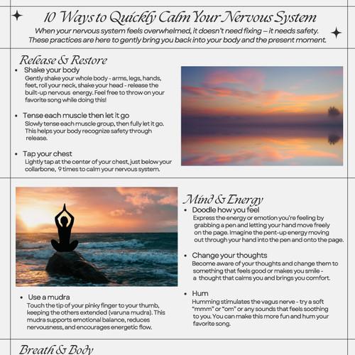10 Ways to Quickly Calm Your Nervous System | Khrystle Rea
